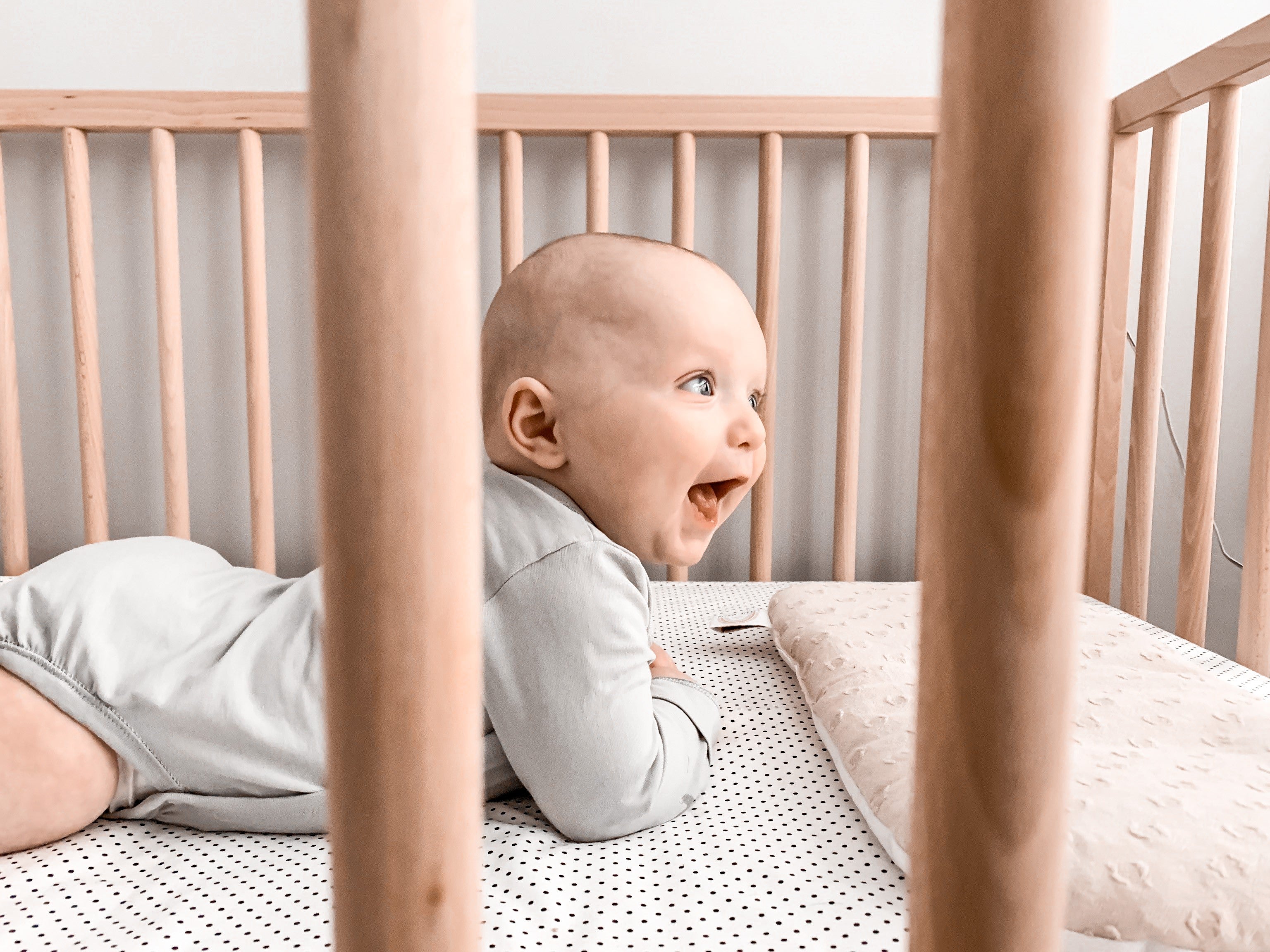 Pin Dots Fitted Crib Sheet - Olli+Lime